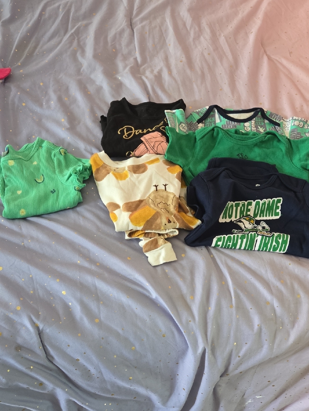 Mixed Baby Onesie Bundle - Green, Navy, Cream